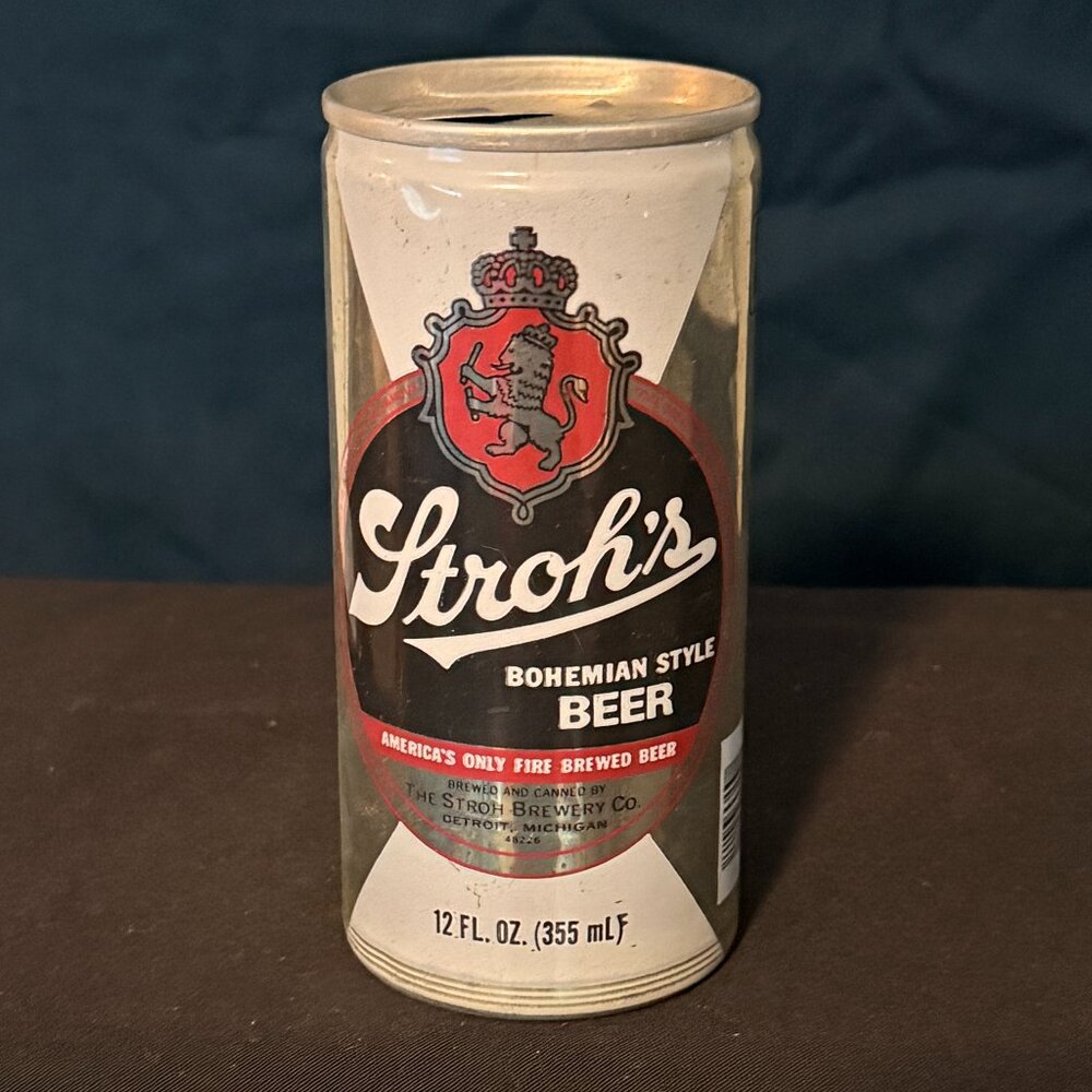 Stroh's Bohemian Style Vintage Beer Can